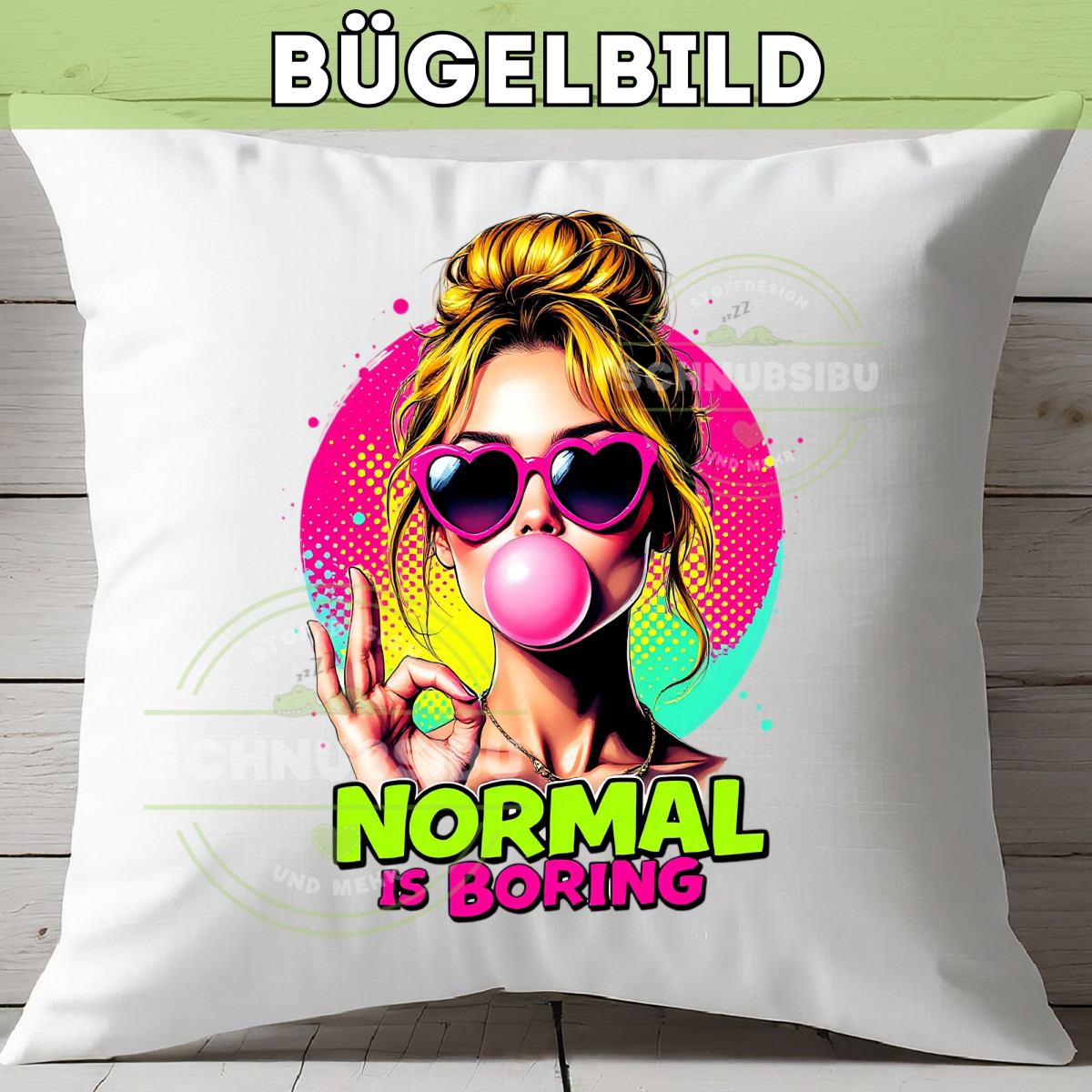 Bügelbild Normal is boring